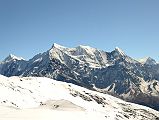 12 Tilicho Peak, Nilgiri North, Nilgiri Central, Nilgiri South, and Annapurna South From Trail As It Nears Kalopani Around Dhaulagiri